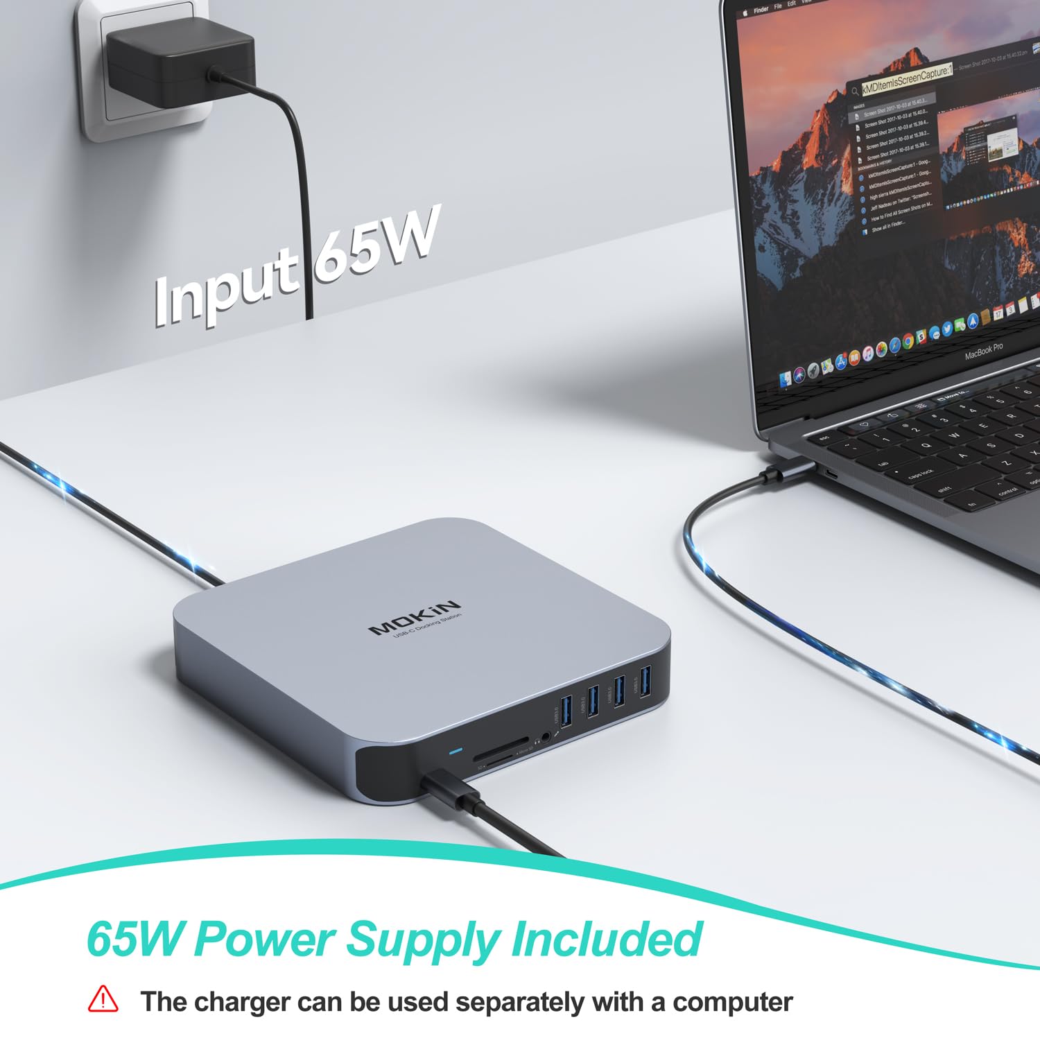 Stacja dokująca do MacBook Air/Pro, MOKiN 13 w 1 USB C 65 W